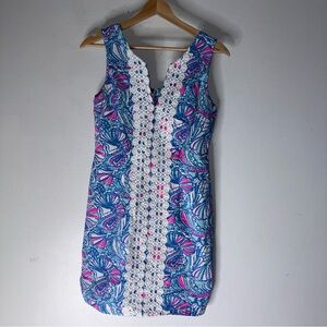 Lilly Pulitzer Target Shift Dress My Fans Shell Blue 4